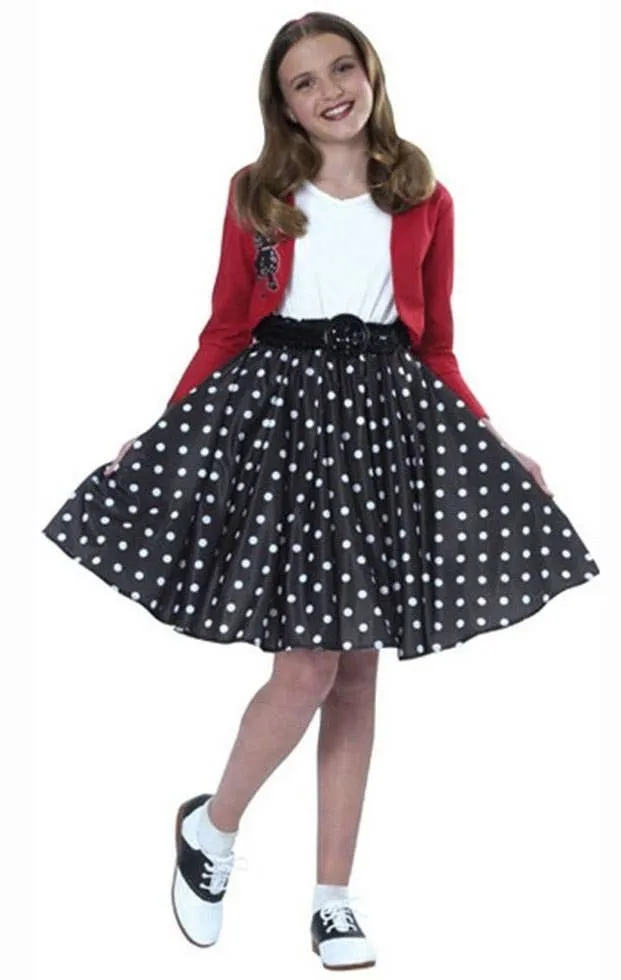 Polka Dot Rocker Girls 1950s Costume
