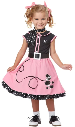Poodle Cutie Toddler Girls 1950s Costume