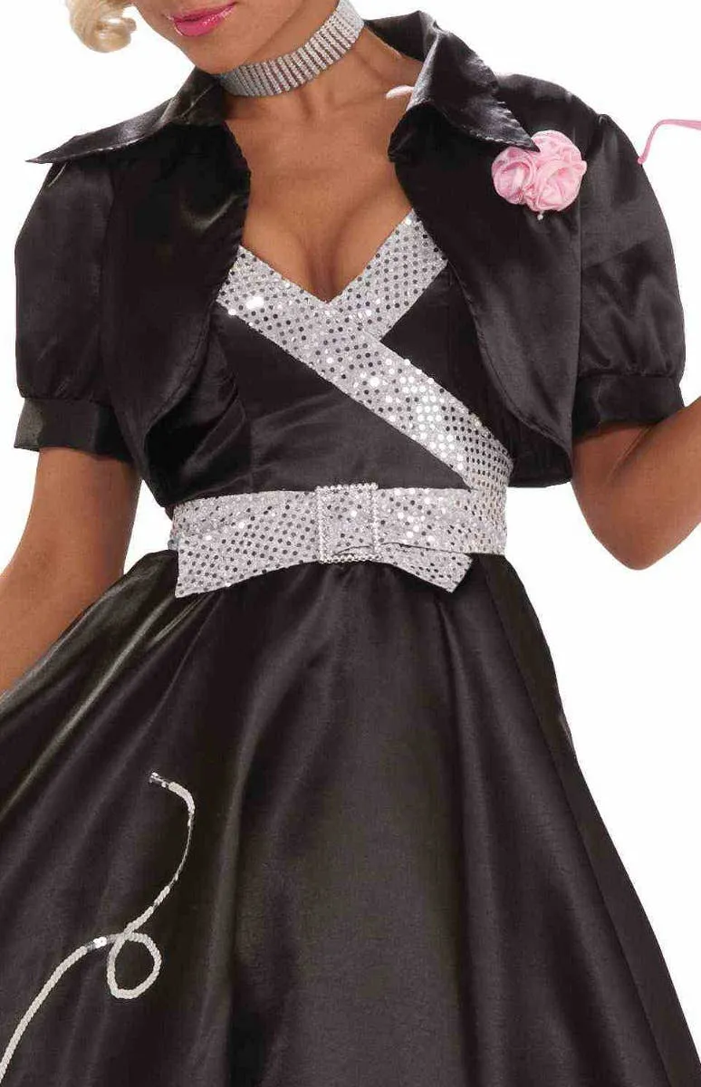 Poodle Diva Womens Black 1950s Costume