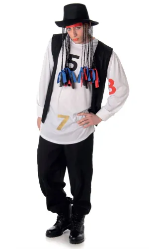 Pop Star Mens Boy George Music Icon Costume