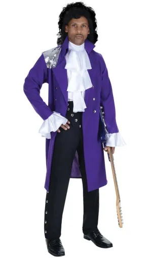 Pop Star Prince Purple Rain Mens Fancy Dress Costume