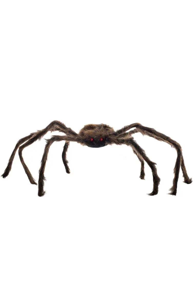 Poseable Brown Spider Halloween Decoration