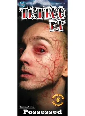 Possessed Veins Realistic Temporary Tattoo Wound