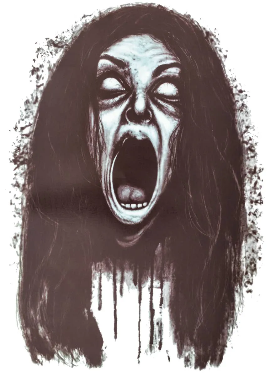 Possessed Woman Window Cling Halloween Decoration