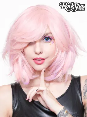 Powder Pink 12" Womens Deluxe Bob Fashion Wig