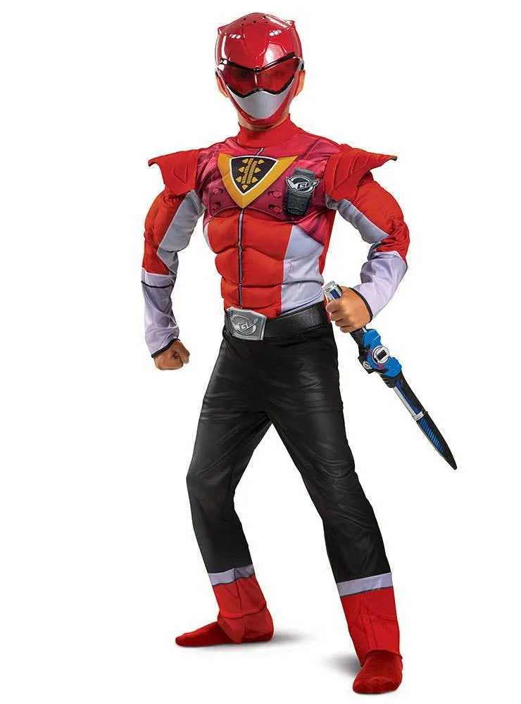 Power Up Mode Red Power Ranger Boys Costume