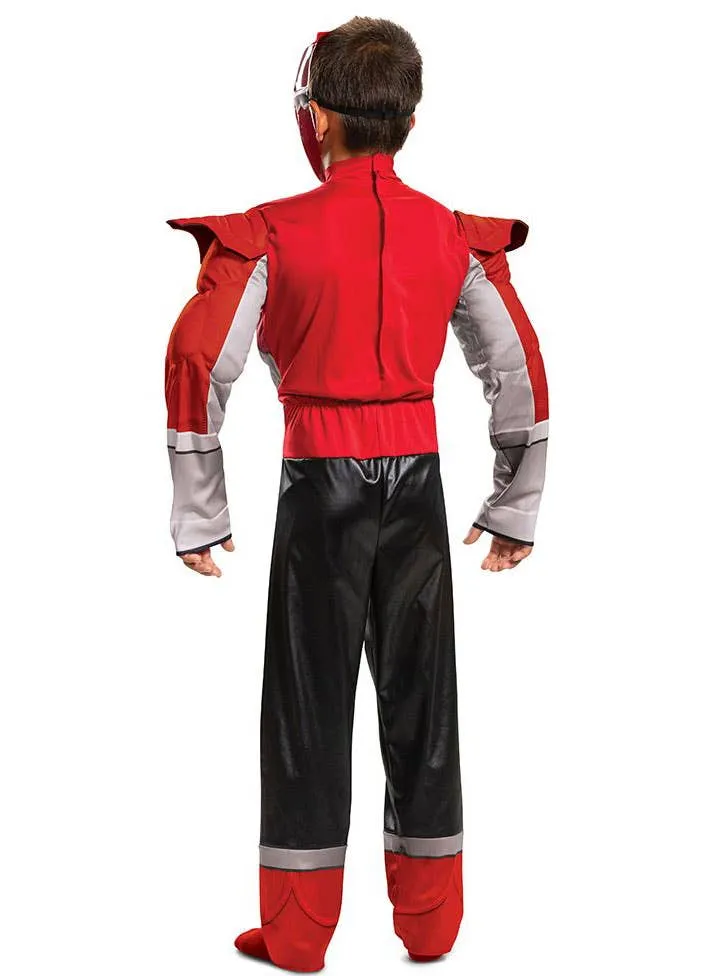 Power Up Mode Red Power Ranger Boys Costume