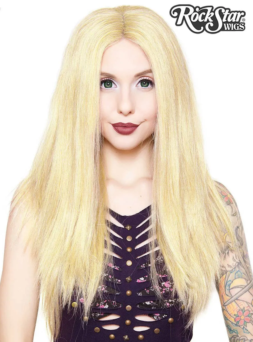 Premium Lace Front Long Straight 24" Womens Light Blonde Mix Wig