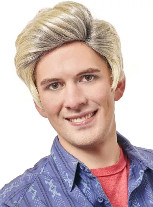 Preppy Mens Short Blonde Costume Wig