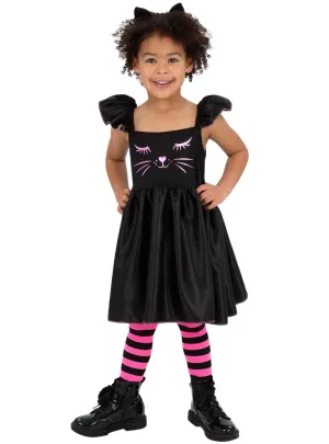 Pretty Black Cat Toddler Girls Halloween Costume