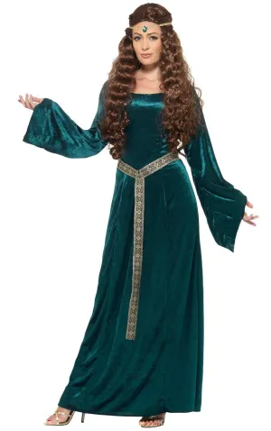 Pretty Green Medieval Maid Womens Plus Size Costume