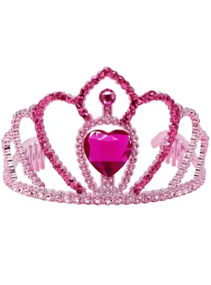 Pretty Hot Pink Jewelled Girls Princess Costume Tiara