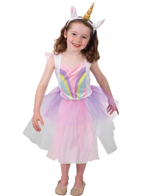 Pretty Pastel Rainbow Girls Unicorn Tutu Costume