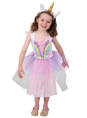 Pretty Pastel Rainbow Toddler Girls Unicorn Tutu Costume