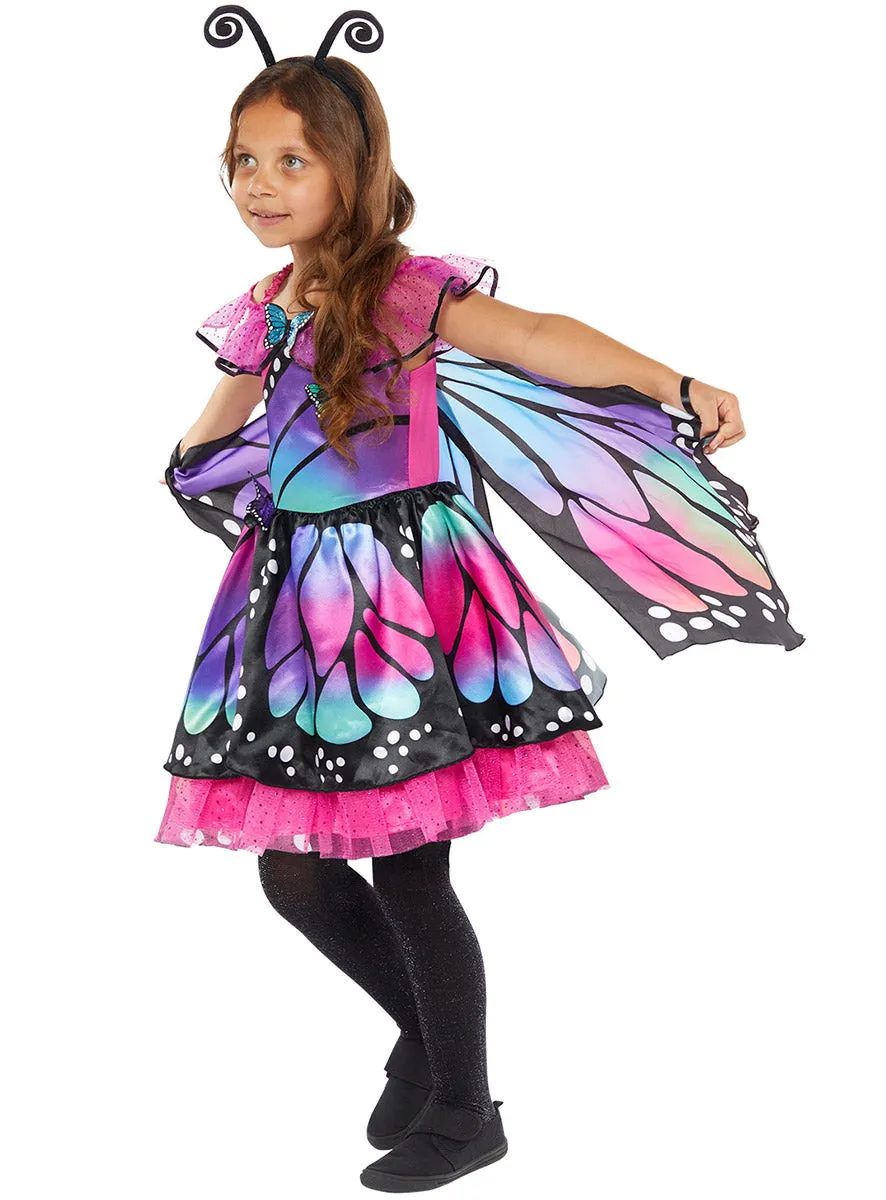 Pretty Pink And Purple Butterfly Girls Costume