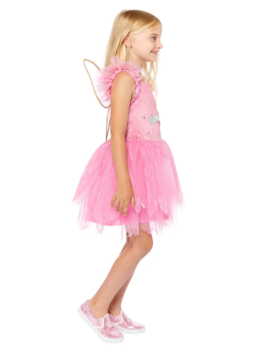 Pretty Pink Butterfly Fairy Girls Tutu Costume Dress