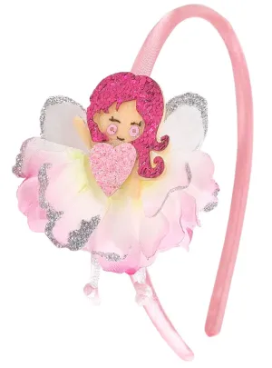 Pretty Pink Flower Fairy Girls Costume Headband