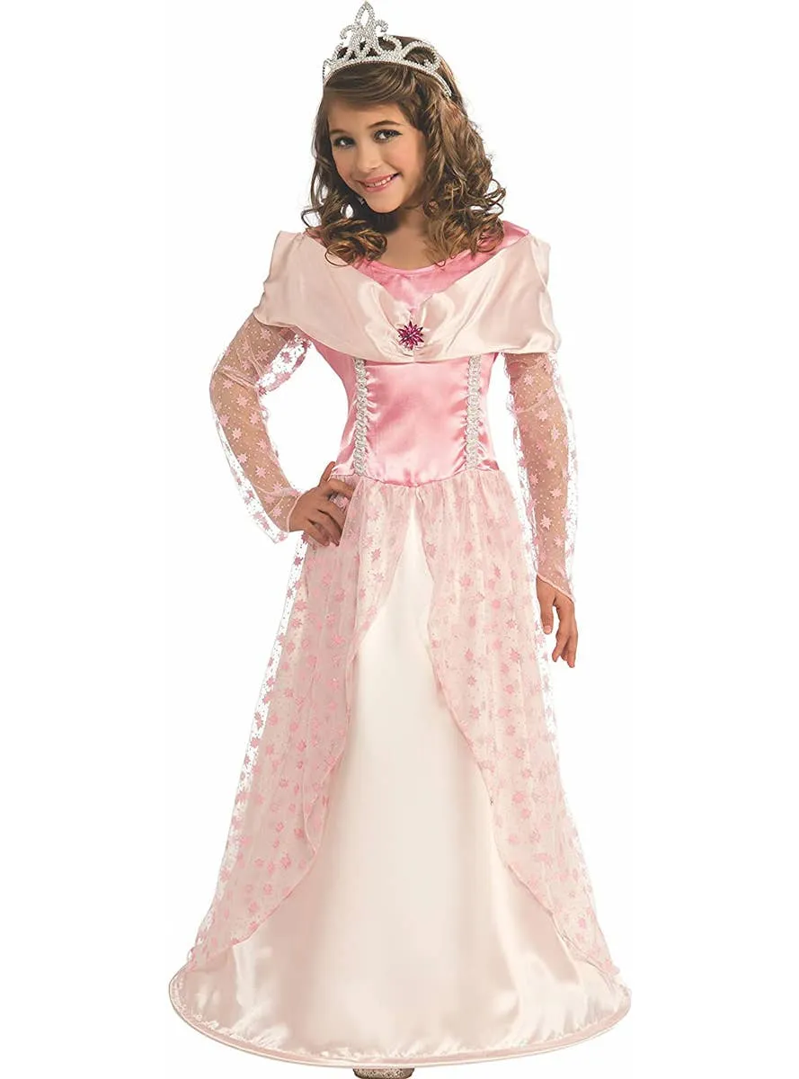 Pretty Pink Star Princess Girls Fancy Dress Costume
