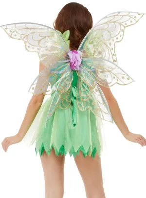 Pretty Pixie Sheer Costume Wings with Gold Glitter