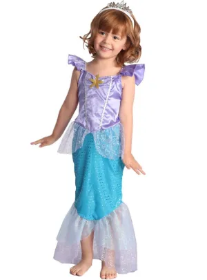Pretty Purple and Blue Mermaid Toddler Girls Costume