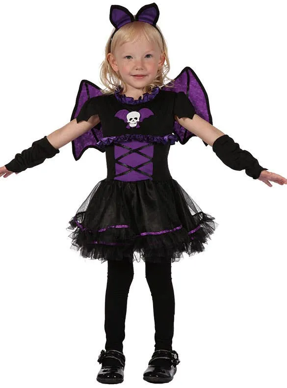 Pretty Purple Bat Toddler Girls Halloween Costume