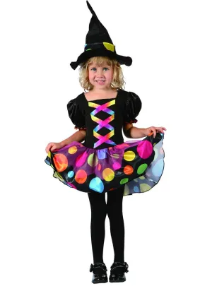 Pretty Rainbow Witch Toddler Girls Halloween Costume