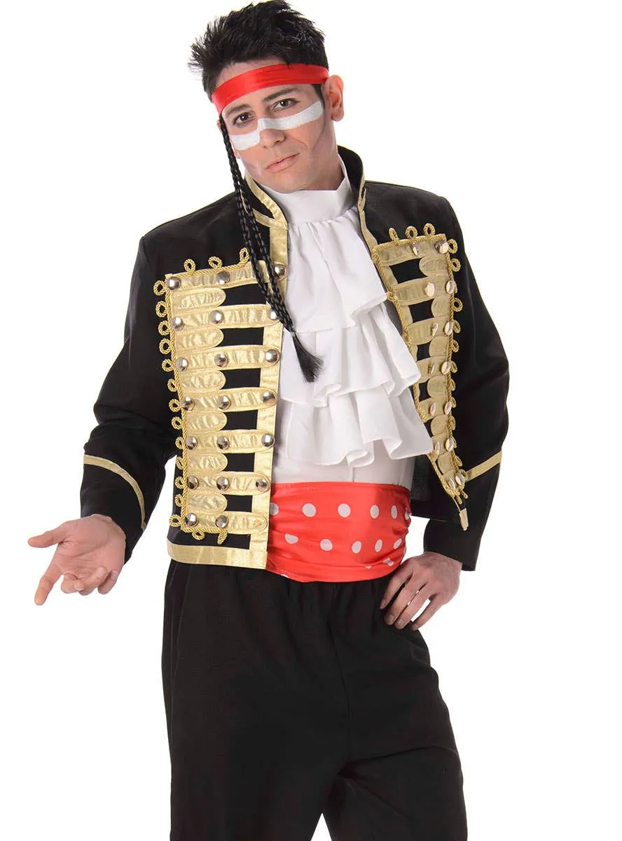 Prince Charming Mens Adam Ant Pop Star Costume
