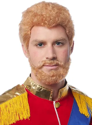 Prince Harry Mens Curly Ginger Costume Wig and Beard