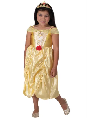 Princess Belle Girls Disney Costume And Tiara Set