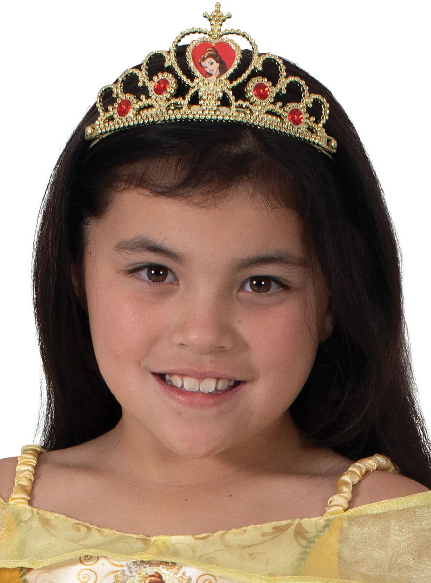 Princess Belle Girls Disney Costume And Tiara Set