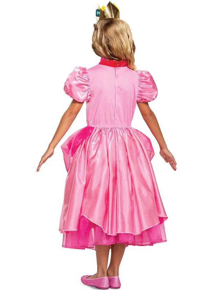 Princess Peach Deluxe Girls Super Mario Costume