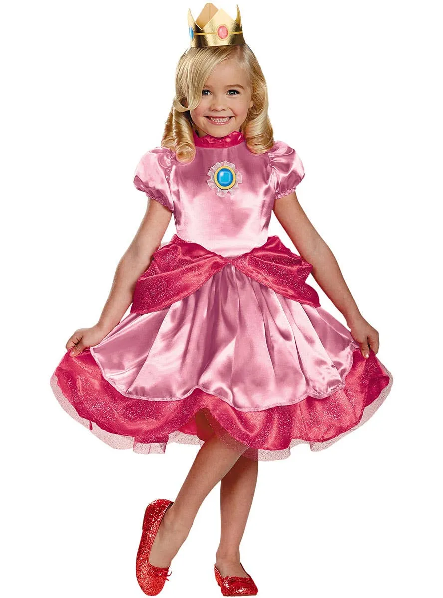 Princess Peach Toddler Girls Super Mario Costume