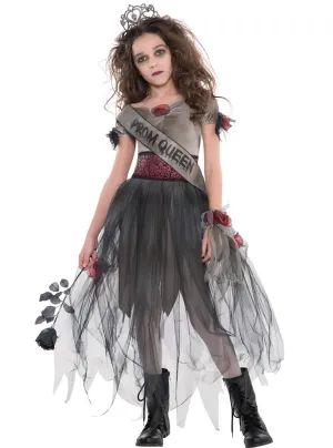 Prom Zombie Queen Girls Halloween Costume