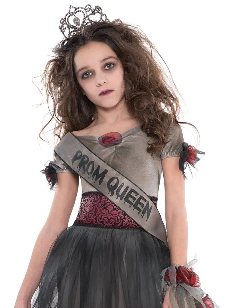 Prom Zombie Queen Girls Halloween Costume