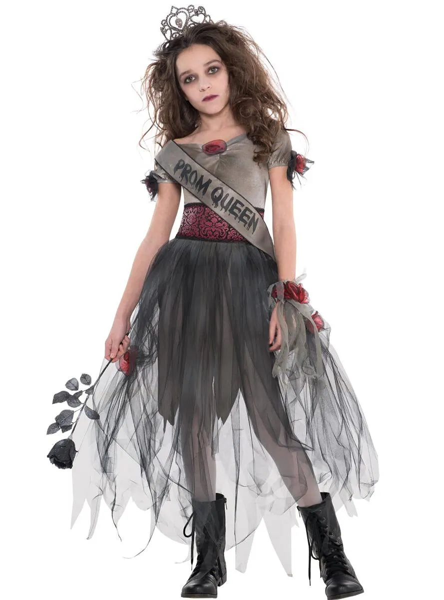 Prom Zombie Queen Girls Halloween Costume