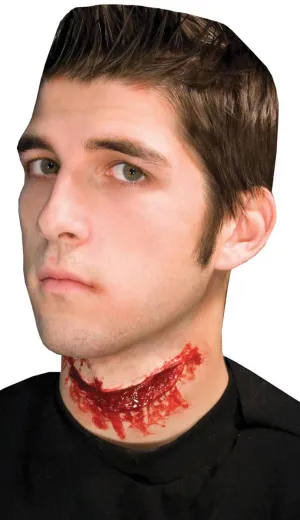Prosthetic Slit Throat Halloween Special FX Accessory
