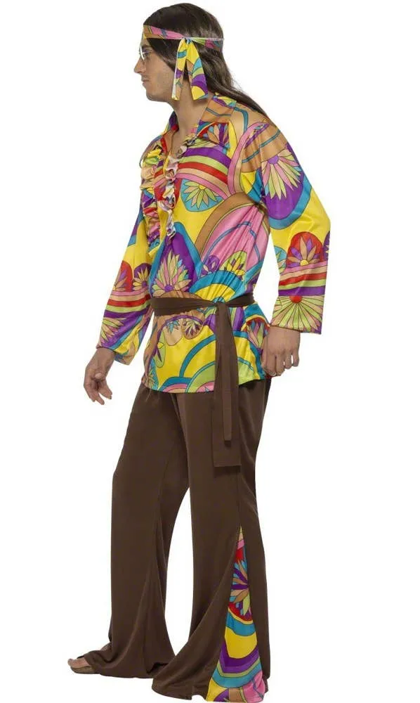 Psychedelic Hippie Mens 70s Costume