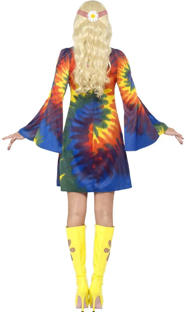 Psychedelic Tie Dye Hippie Womens 1960s Costume