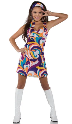 Psychedelic Womens 1960s Peace Hippie Costume