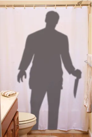 Psycho Stalker Halloween Shower Curtain Decoration
