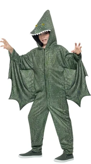 Pterodactyl Boys Green Dinosaur Onesie Costume