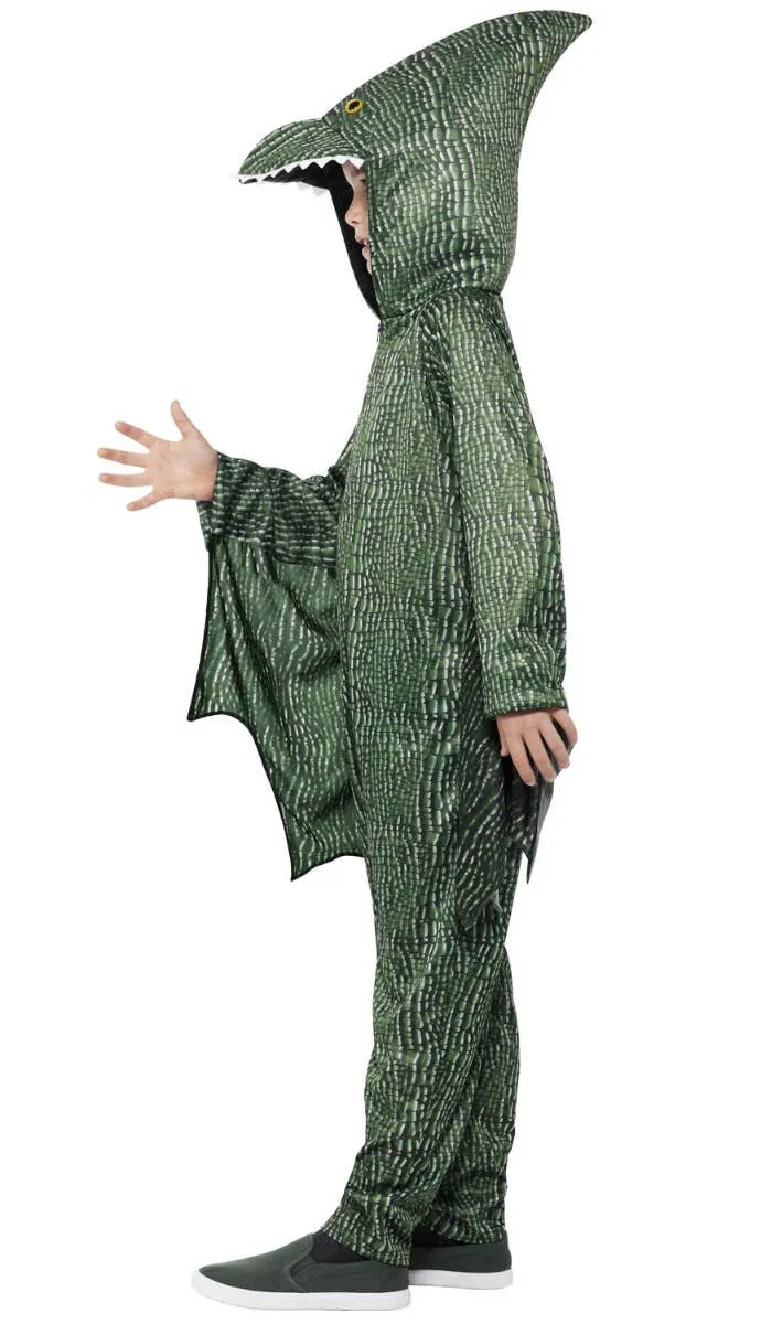 Pterodactyl Boys Green Dinosaur Onesie Costume
