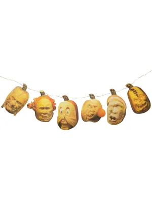 Pumpkin Monster Heads Hanging Halloween Garland
