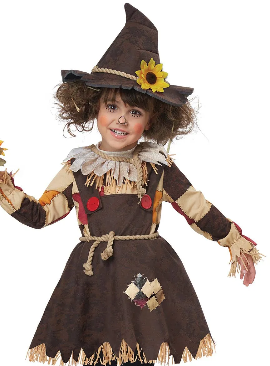 Pumpkin Patch Scarecrow Toddler Girls Fancy Dress Costume