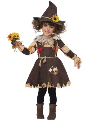 Pumpkin Patch Scarecrow Toddler Girls Fancy Dress Costume