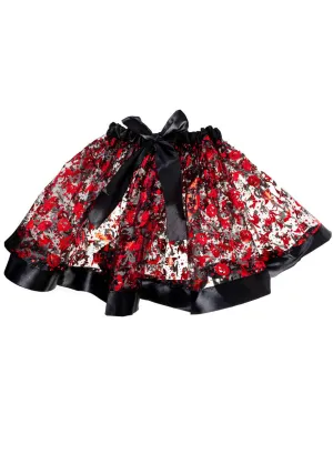 Pumpkin Print Toddler Girls Red Halloween Costume Tutu