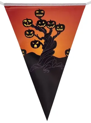 Pumpkin Tree 10 Flag Bunting Halloween Decoration