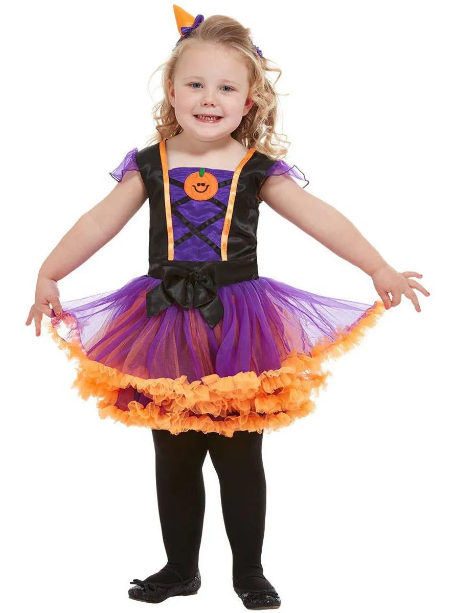 Pumpkin Witch Toddler Girls Halloween Costume