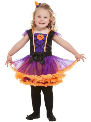 Pumpkin Witch Toddler Girls Halloween Costume