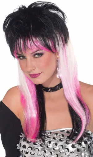 Punk Rock Ravin' Womens Gothic Mullet Costume Wig